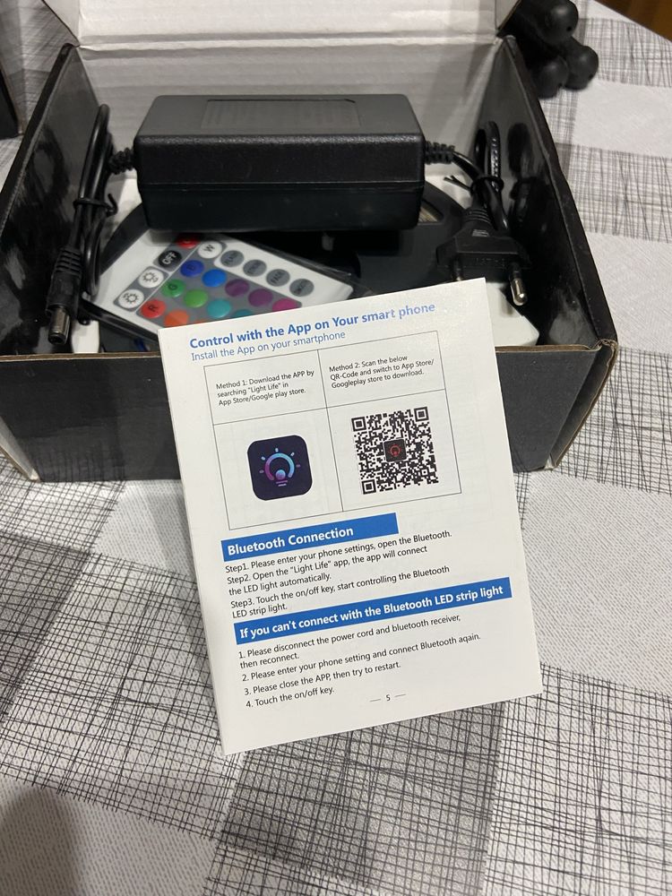 LED диодна лента 5м с  Bluetooth управление