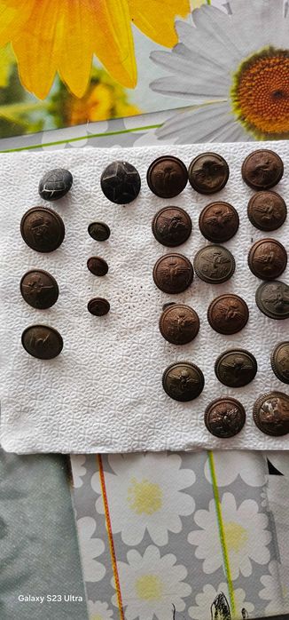 Царски  копчета от униформа на БДЖ