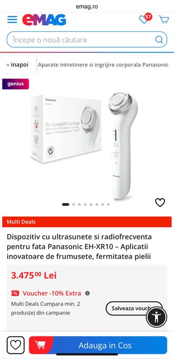 Aparat profesional masaj facial Panasonic EH-XR10-N Nou