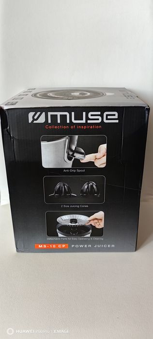 Storcător de citrice MUSE MS-10 CP, Oțel Inoxidabil | Negru