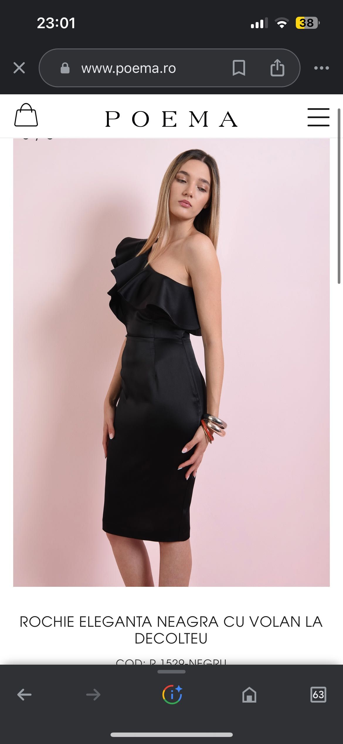 Rochie neagra scurta Poema