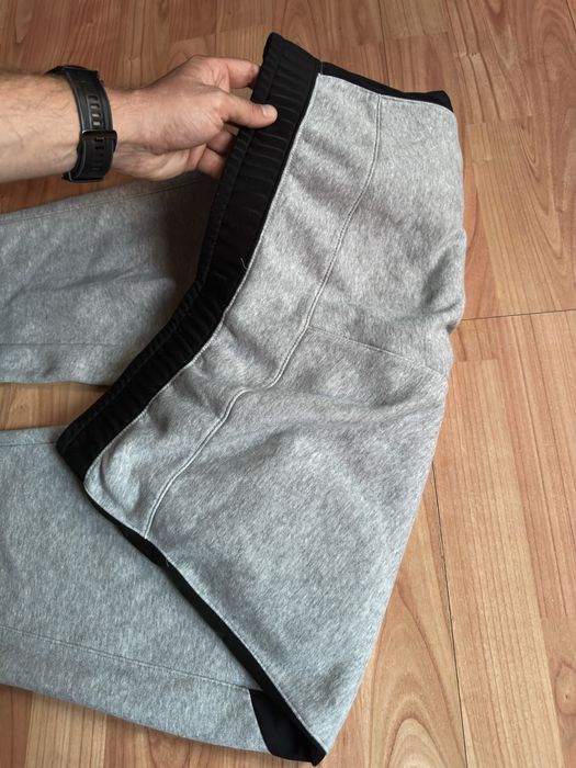 Pantaloni pants joggers sweats cuffed grey Nike cotton side logo print