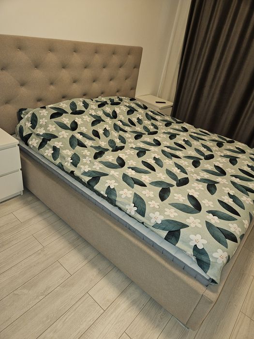 Pat 180×200mobexpert,saltea ca noua ikea,condiții excelente,mici semne