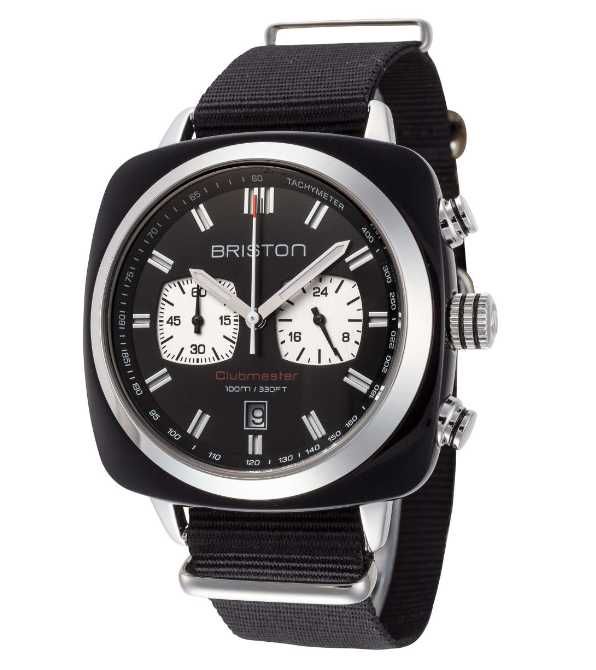 Briston Clubmaster Мужские часы Acetate Case Nylon Strap Кварц Классик