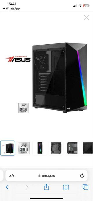 Desktop PCGaming, i3-10100F, 750 SSD, 16 gbDDR4, RadeonRX 550 4GB DDR5