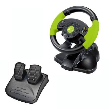 Volan gaming cu pedale, Xbox 360/PC/PS3, 13 butoane, vibratii