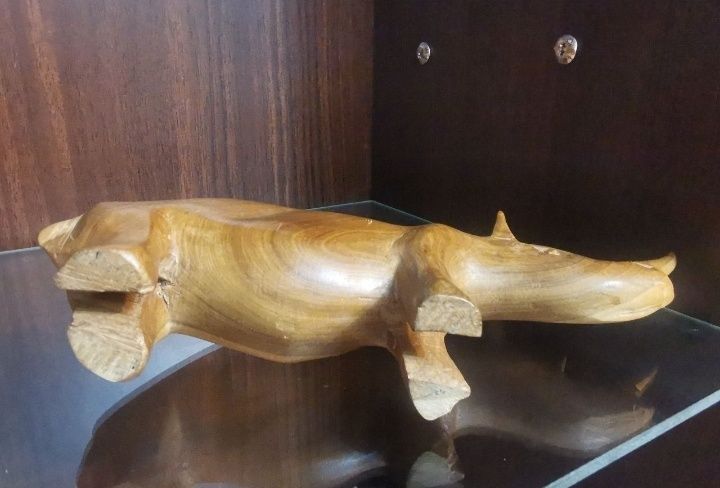 Figurina Rinocer lemn Cadou