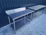 Masa inox 90-120-140-160-180-200cm cu polita SUPER CALITATE mese noi