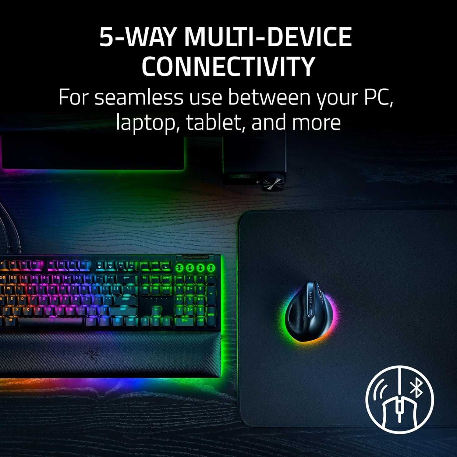 Razer Pro Click V2 Vertical - Вертикална ергономична безжична, черна