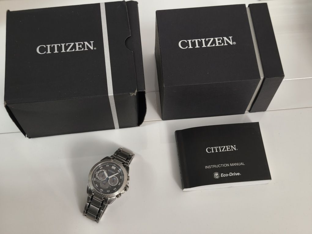 Citizen Solar Eco Drive Aviator Pilot Chronograph Titanium