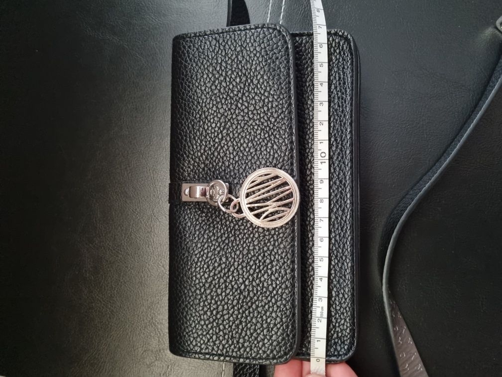 Черен колан чанта портмоне DKNY