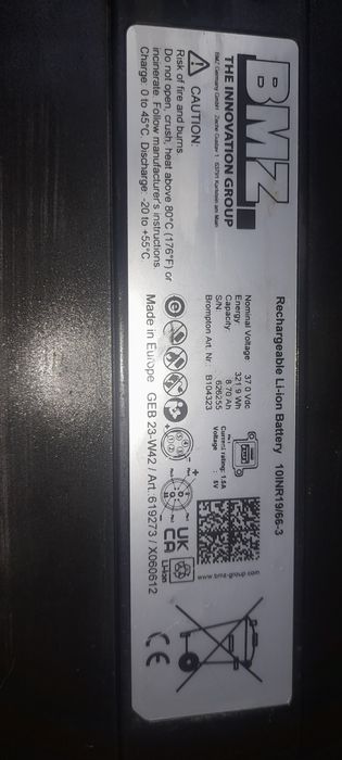 Baterie bicicleta brompton