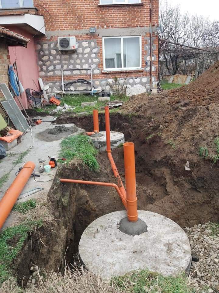 Цялостно изграждане на септични ями,преливник
