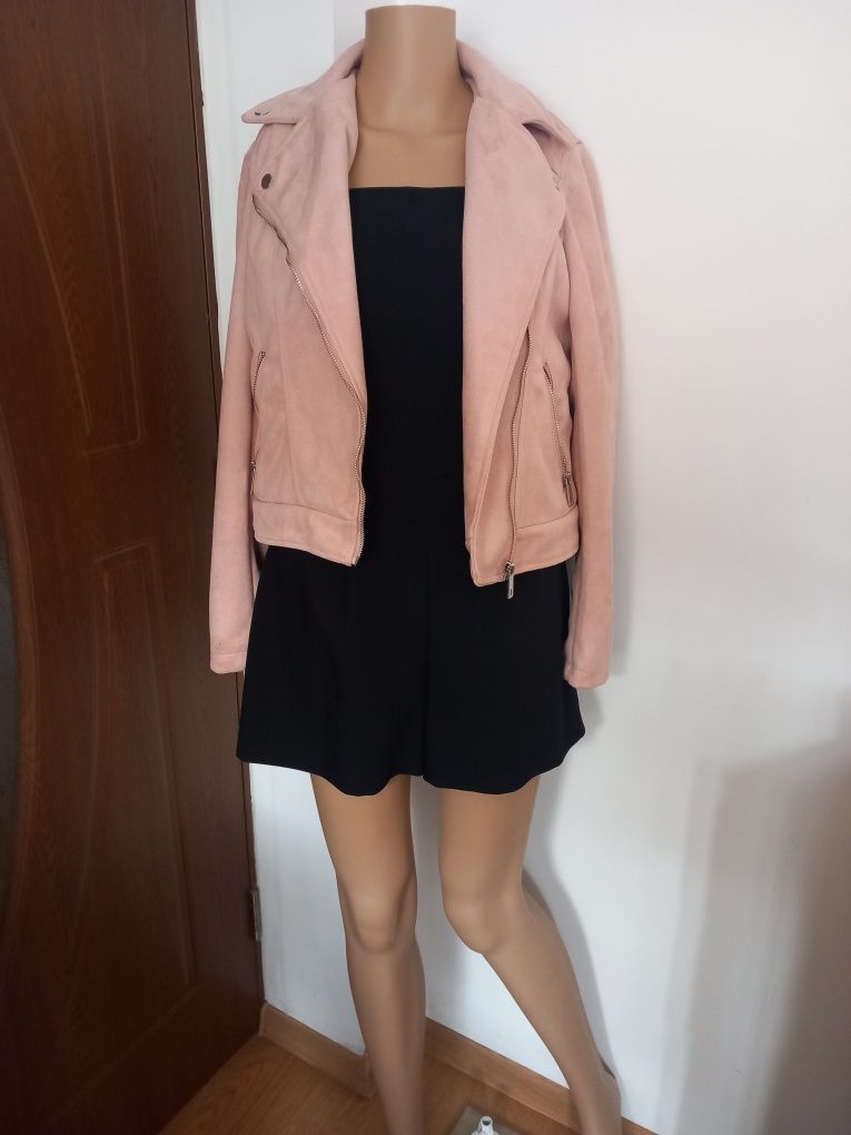 Geaca tip piele intoarsa New look