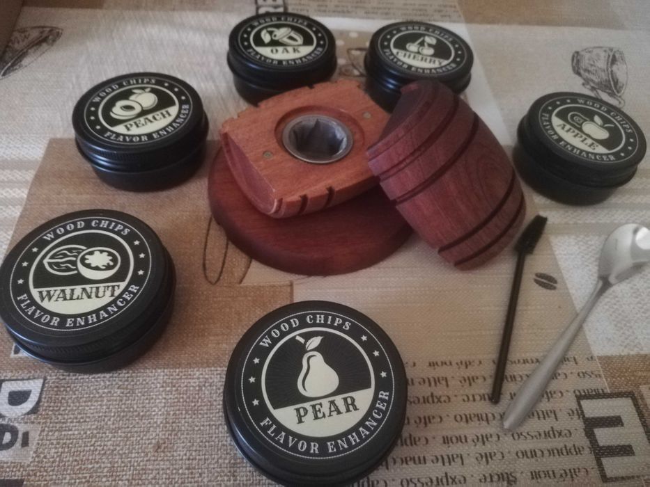 Комплект за опушване на уиски с 6 различни аромата