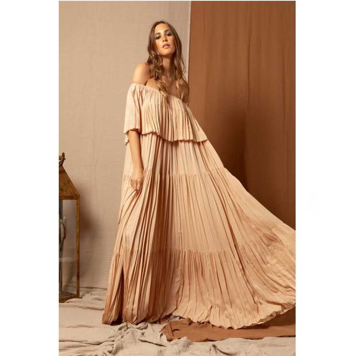 Rochie ampla din batist cu volane Cloche Creator