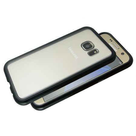 Husa Magnetic Case 360° pentru Samsung Galaxy S7 Edge, Negru