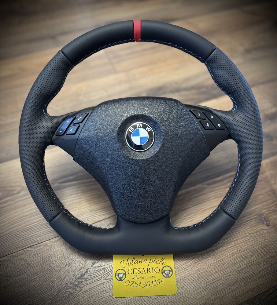 Volan piele naturala Nappa Bmw Seria 5 E60/E61 2007-2010 Facelift/Nfl