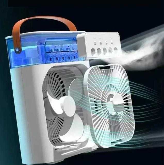 Климатик с LED Вентилатор Охлаждане Разпръскване Водна Мъгла Охладител