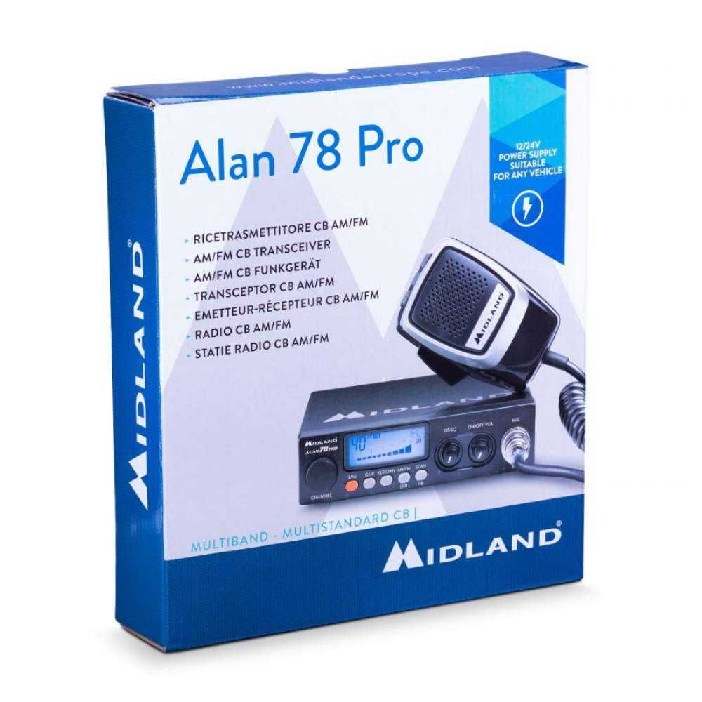 Stație radio CB Midland Alan 78 PRO si Antenă pentru stație radio CB