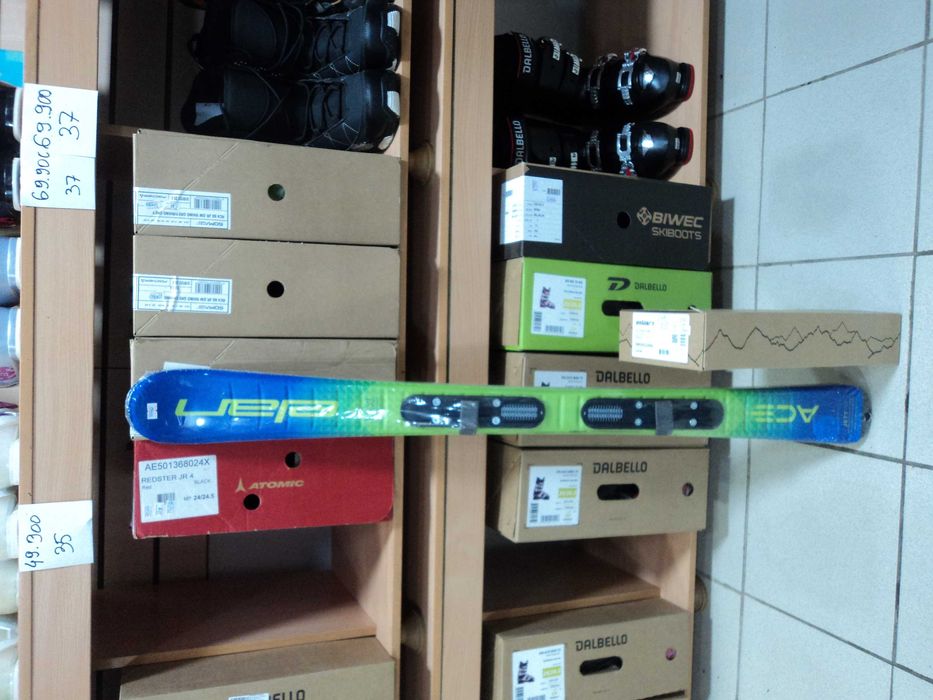 Новые лыжи для детей ELAN м-ль JETT ACE 110 см с кр-ми EL4.5 GW JRS