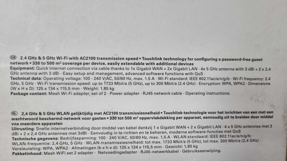 Renkforce Mesh WiFi set 2 adapter