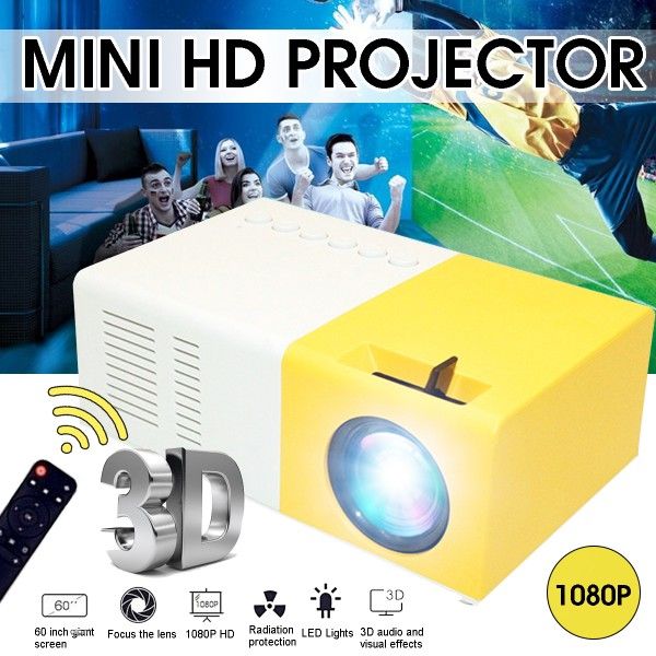 Проектор с дистанционно за прожектиране на домашно кино