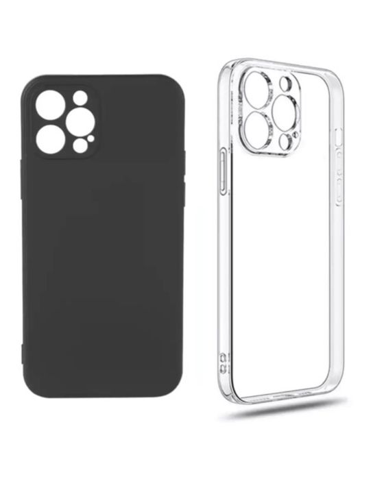 Husa Slim G Case Transparent/Neagra Iphone 14/15/16E/17 Air Pro Max