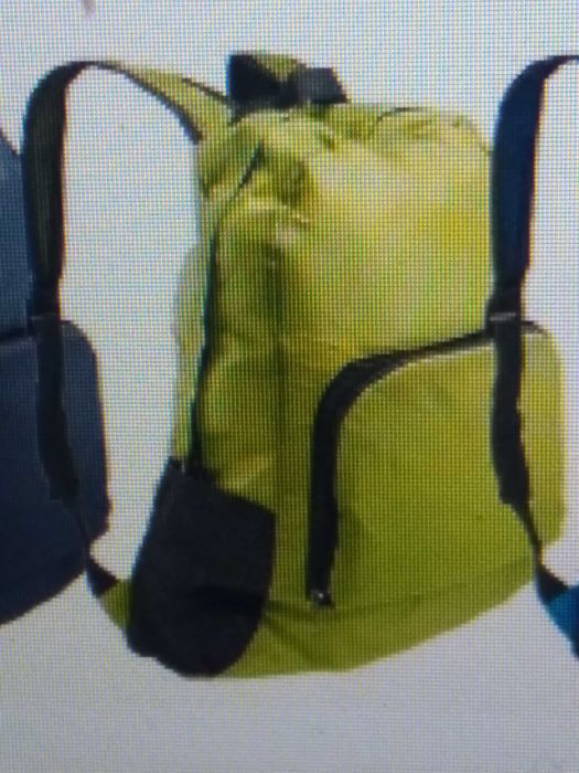 Зелена раница - лесно сгъваема, лека