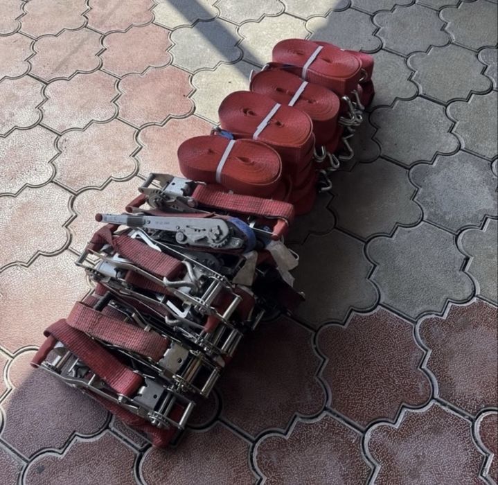 Стяжные ремни , рымни и трещетки с Европы, крепление груза