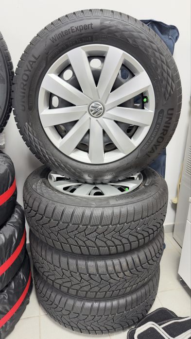 Jante VW Skoda 5x112 + anvelope iarna 215/60/16 M+S XL