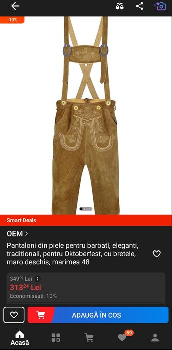 Pantaloni din piele pentru barbati, eleganti, traditionali,