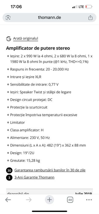 Vand amplificator T.Amp E-1200