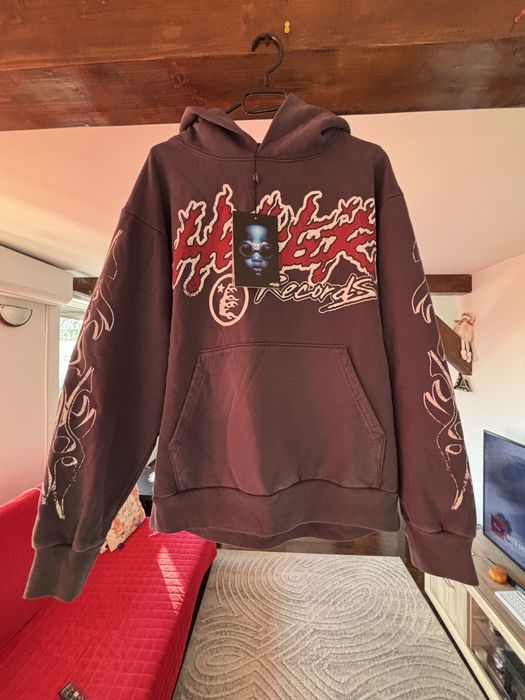 HELLSTAR Records Tour flame-print hoodie