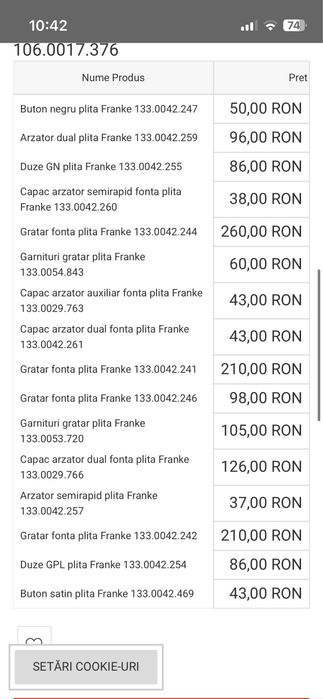 Plita franke 106.0017.376