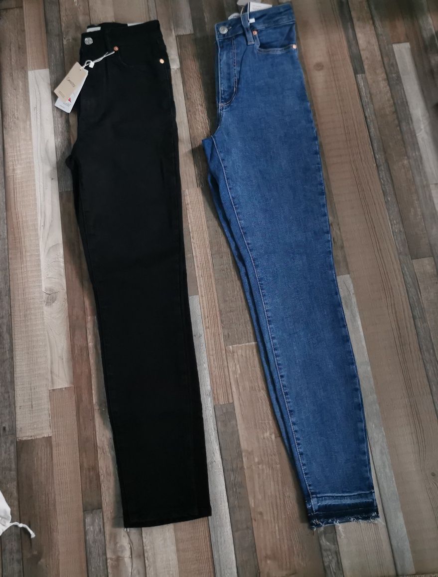 Lot doua perechi de blugi skinny cu talie înaltă mas 36