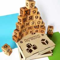 Кубики деревянные развивающие игрушки для детей.