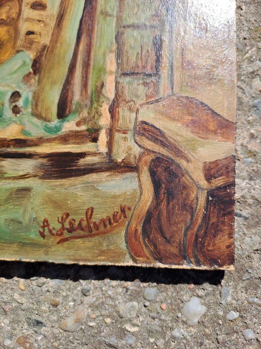 tablou pictura pe pfl 25/36 cm semnat a lechner