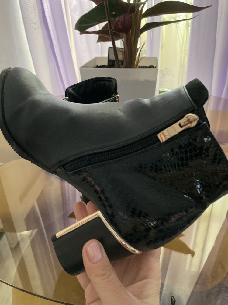 Botine dama Lotus,piele naturala