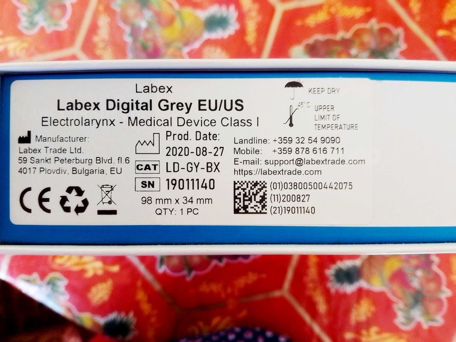 НОВ дигитален Електроларинкс Labex Comfort, ларингофон, говорен апарат