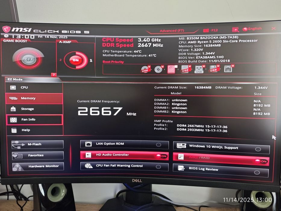 PC amd GPU RX 6600 / CPU Ryzen 5 2600