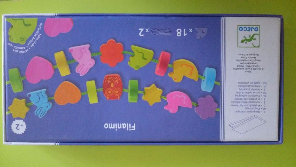 DJECO Развивающая деревянная игрушка - Бусы Filanimo