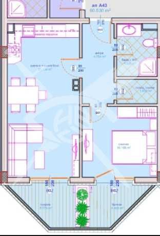 Продава се Двустаен апартамент в Бургас, Сарафово - 60 кв.м за 1338 €/кв.м - Снимка #1