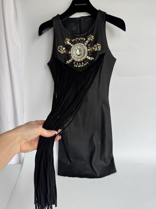 Rochie philipp plein autentica piele naturala