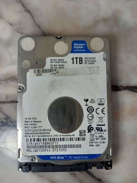 Хард диск за лаптоп WD Blue 2.5 1000GB 5400rpm SATA3,128MB