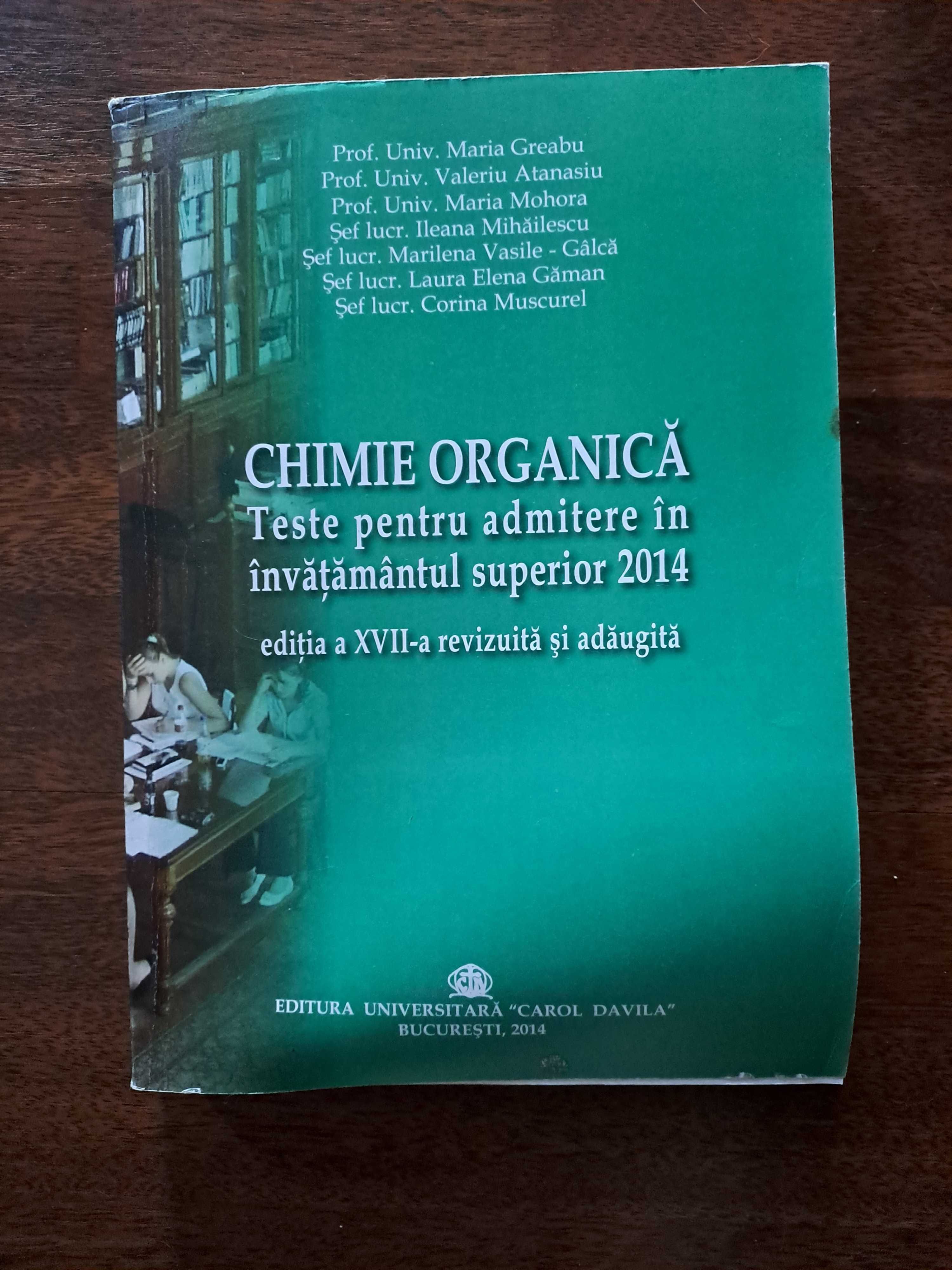 Grile chimie admitere medicina Carol Davila Bucuresti (3 carti)