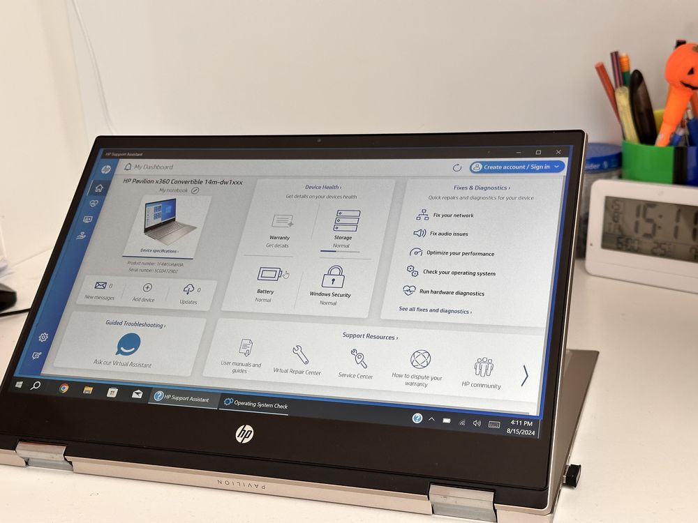 Laptop HP 2in1 touch screen fullHD i5-11th 8GB 256 SSD taste iluminate