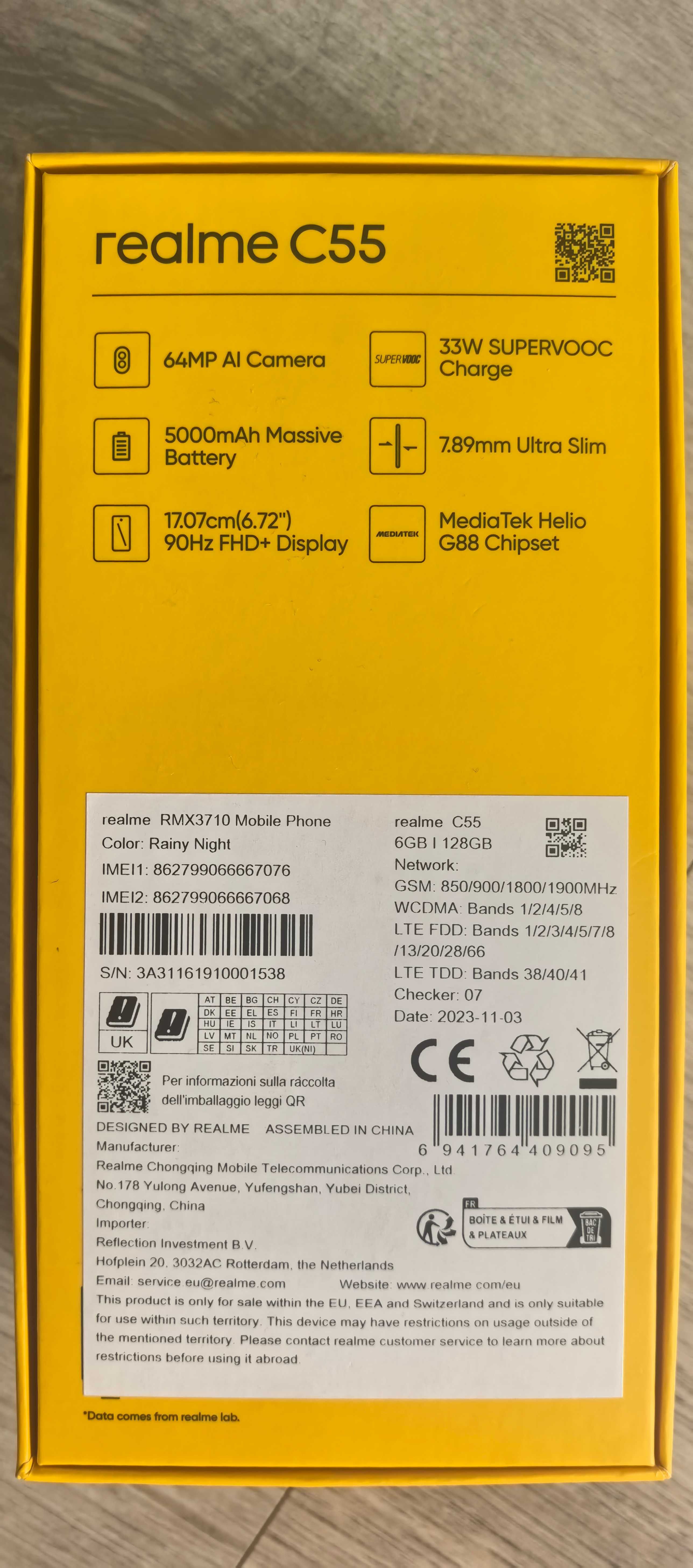Смартфон Realme C55 128GB, Rainy Night