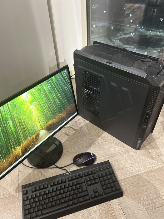 Продается компьютер+мышь+клавиатура+ монитор 60 герц