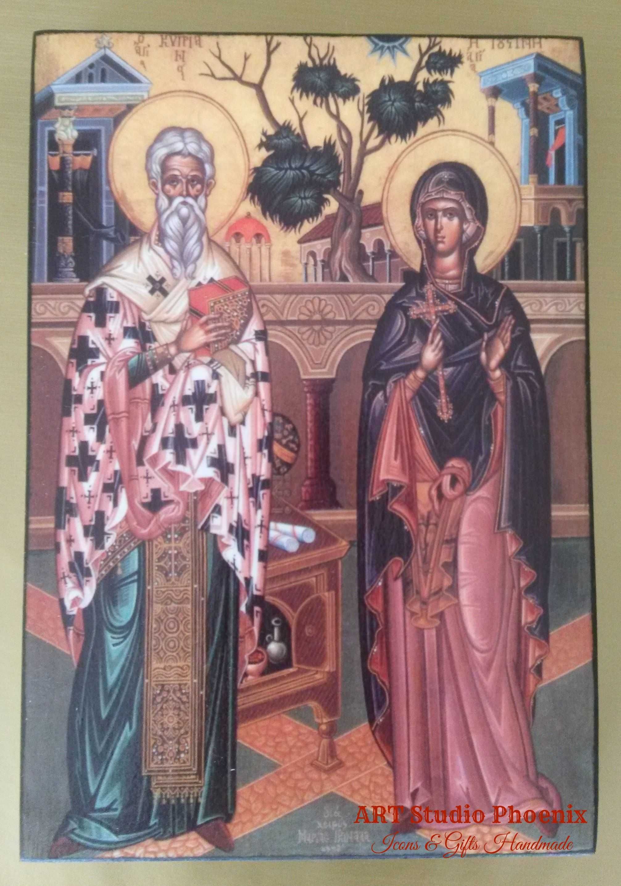Икона на Св. Св. Киприян и Иустина icona Sv. Sv. Kiprian i Iustina